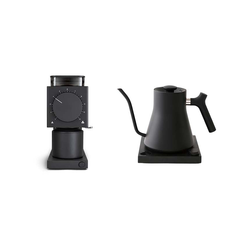 Fellow ODE Brew Grinder Gen 2 + Fellow Stagg EKG Electric Variable Kettle  0,9 l, Matte Black - Crema