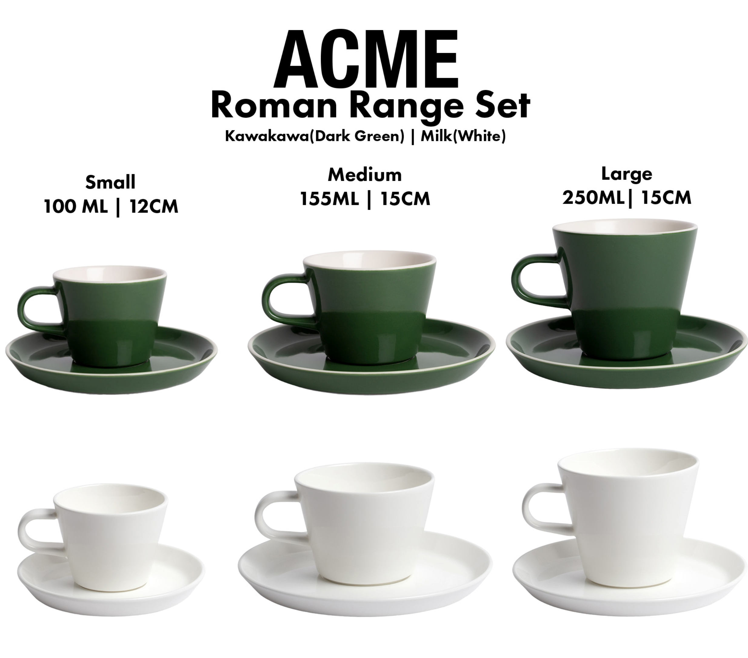 ACME Roman Cup and Saucer Set